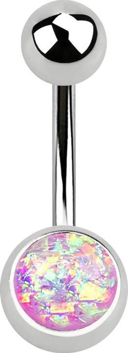 Immagine prodotto Star Piercing Argento banana con glitter opalino viola (senza ottone, Acciaio chirurgico 316L)