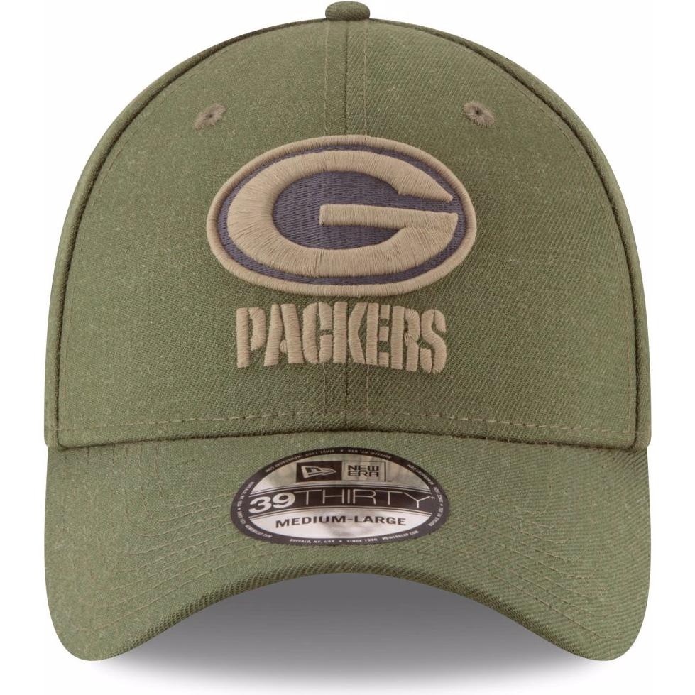 Thumbnail - New Era, Herren, Cap, 39Thirty Stretchfit NFL Salute To Service, Grün, (M)