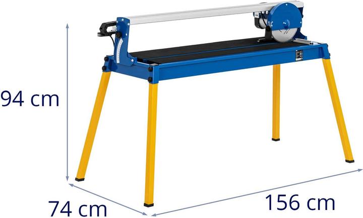 Produktbild MSW Elektrischer Fliesenschneider 1500 W mit Winkelverstellung Wasserkühlung