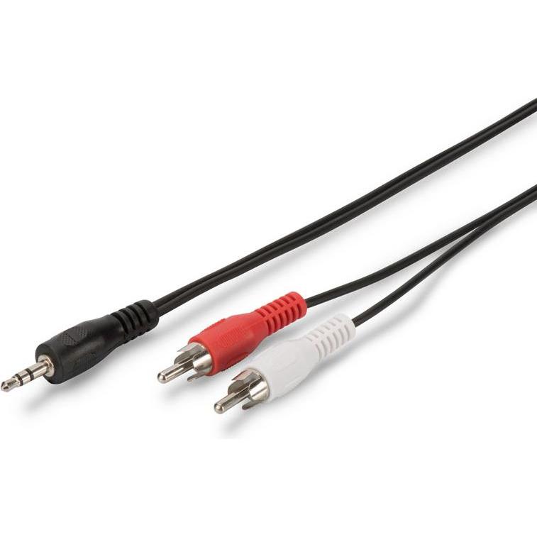 Ewent Cavo audio, stereo da 3,5 mm M - 2 x RCA M, 1,5 m (2 m, Cavo AUX, Cavo Cinch), Cavo audio
