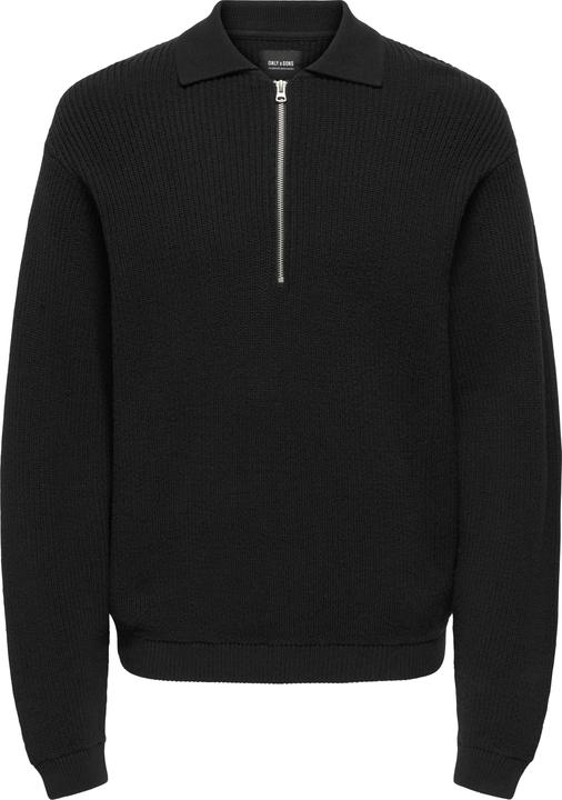 Produktbild Only & Sons Onskaiser Rlx Ls 1/2 Zip Polo Knit Noos (M)