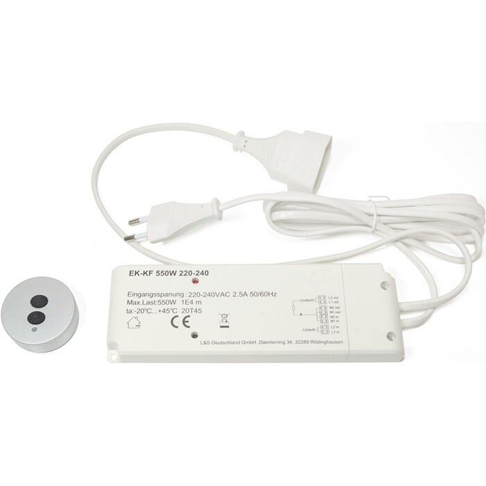 L&S, Wandleuchte + Deckenleuchte, HV-Funkschalterset 230 V 575 W weiss