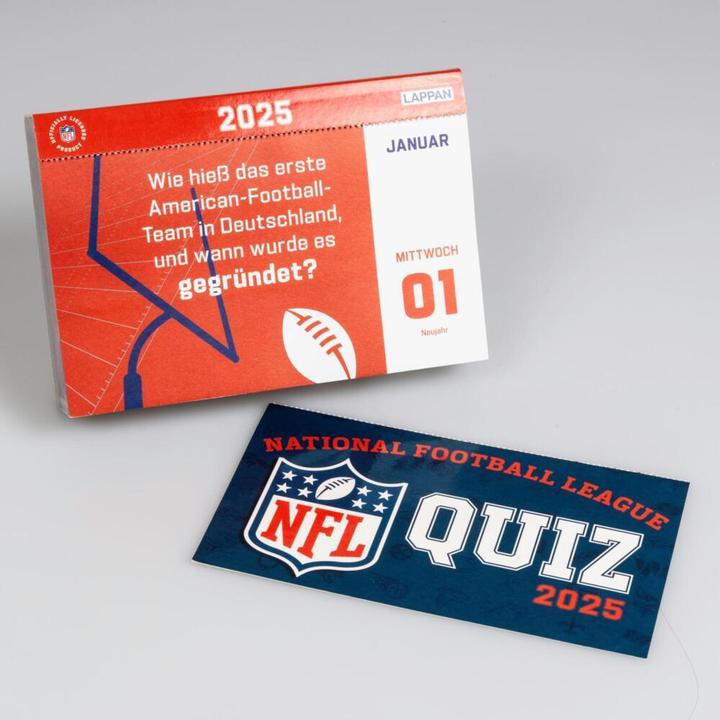 Produktbild NFL Quiz Kalender - 2025 (11 x 16 cm, Deutsch)