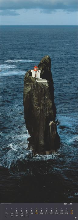 Produktbild Jean Guichard: Leuchttürme Vertical Kalender 2026 (24,5 x 69 cm)