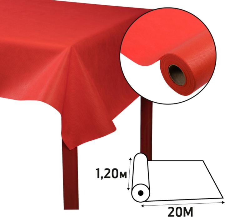 Actual product image Exacompta Tablecloth Roll Spun bond L120x20m Red (200 x 120 cm)