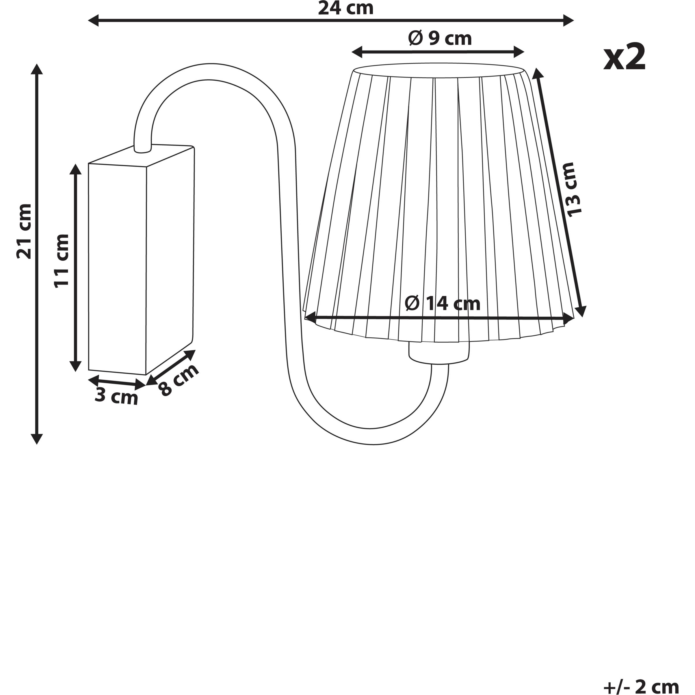 Thumbnail - Beliani, Wandleuchte + Deckenleuchte, Tolka