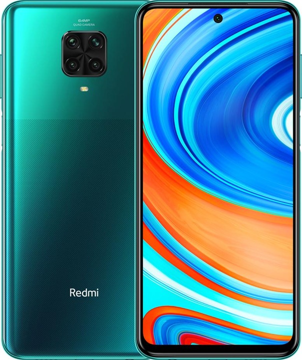 Produktbild Xiaomi Redmi Note 9 Pro (64 GB, Tropical Green, 6.67", Dual SIM + SD, 64 Mpx, 4G)