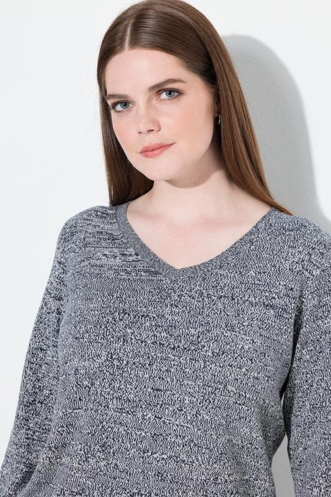 Produktbild Ulla Popken Pullover, Volants, V-Ausschnitt, Langarm (50, 52)