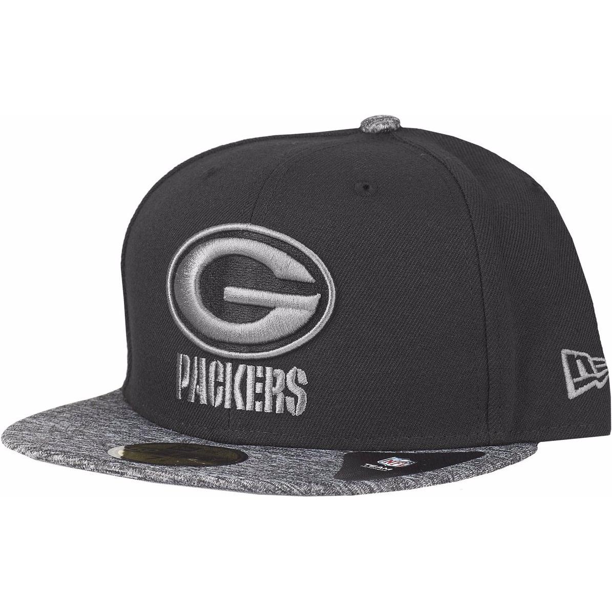 New Era, Herren, Cap, 59Fifty Grey Ii Green Bay Packers, Schwarz, (7 1/8)