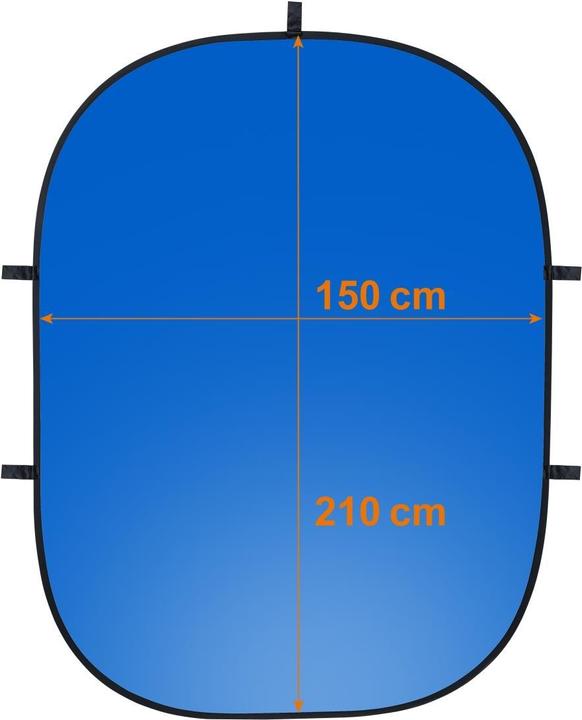 Actual product image Walimex pro per folded background green/blue, 150x210cm (210 cm, 200 cm)