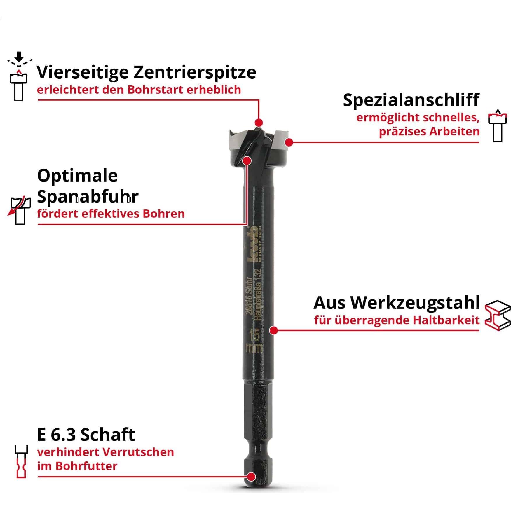 Thumbnail - kwb, Gewindeschneider + Gewindebohrer, Forstnerbohrer, 706415, 15 mm