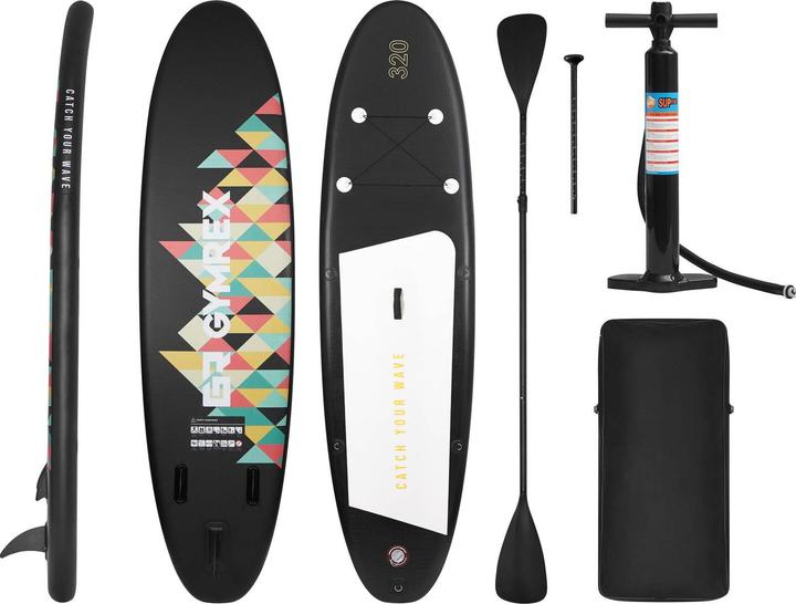 Actual product image Gymrex Inflatable SUP Board - 110 kg - inflatable - black (10'4")