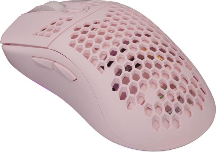 Produktbild White Shark Extremely light gaming mouse Galahad Pink, 72g (Kabelgebunden)