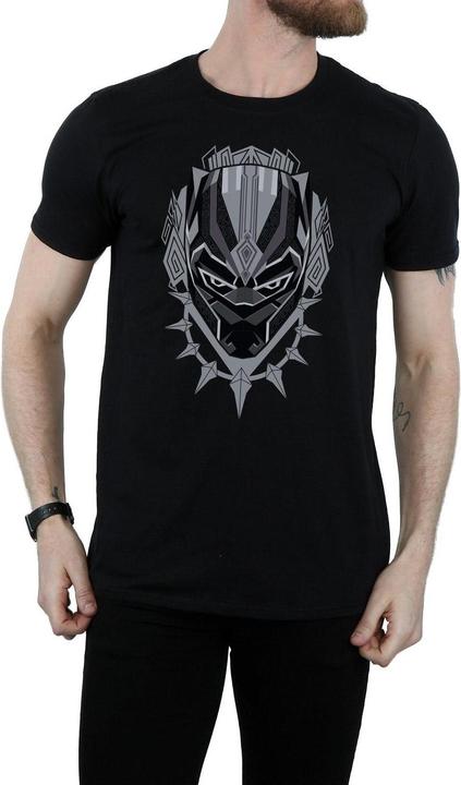 Actual product image Mens Black Panther Head T-Shirt (XXL)