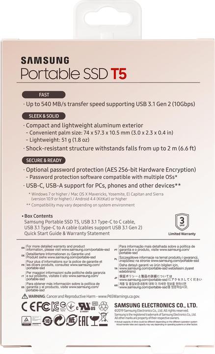 Produktbild Samsung Portable T5 (0.50 TB)