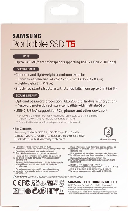 Produktbild Samsung Portable T5 (500 GB)