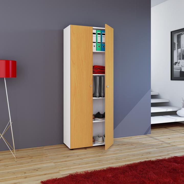 Image du produit VCM Armoire polyvalente en bois Vandol avec portes battantes (70 x 40 cm)