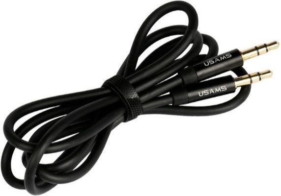 Produktbild Usams Adapter audio jack 3,5m 3,5m 1m czarnyblack YP101 YP01 (1 m, 3.5mm Klinke (AUX))