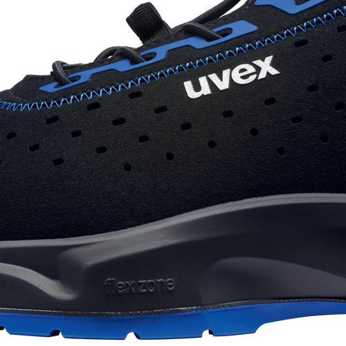 Actual product image Uvex Sports uvex 1 x-craft low shoes S1 68139 black, blue width 12 size 41 (S1, 41)