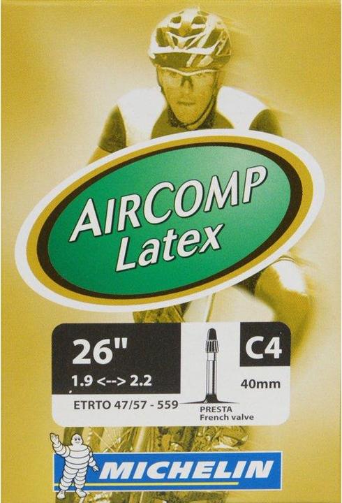 Produktbild Michelin AIRCOMP LATEX 26x1.9/2.2 Presta 40mm (Presta (SV), 26", 40 mm)