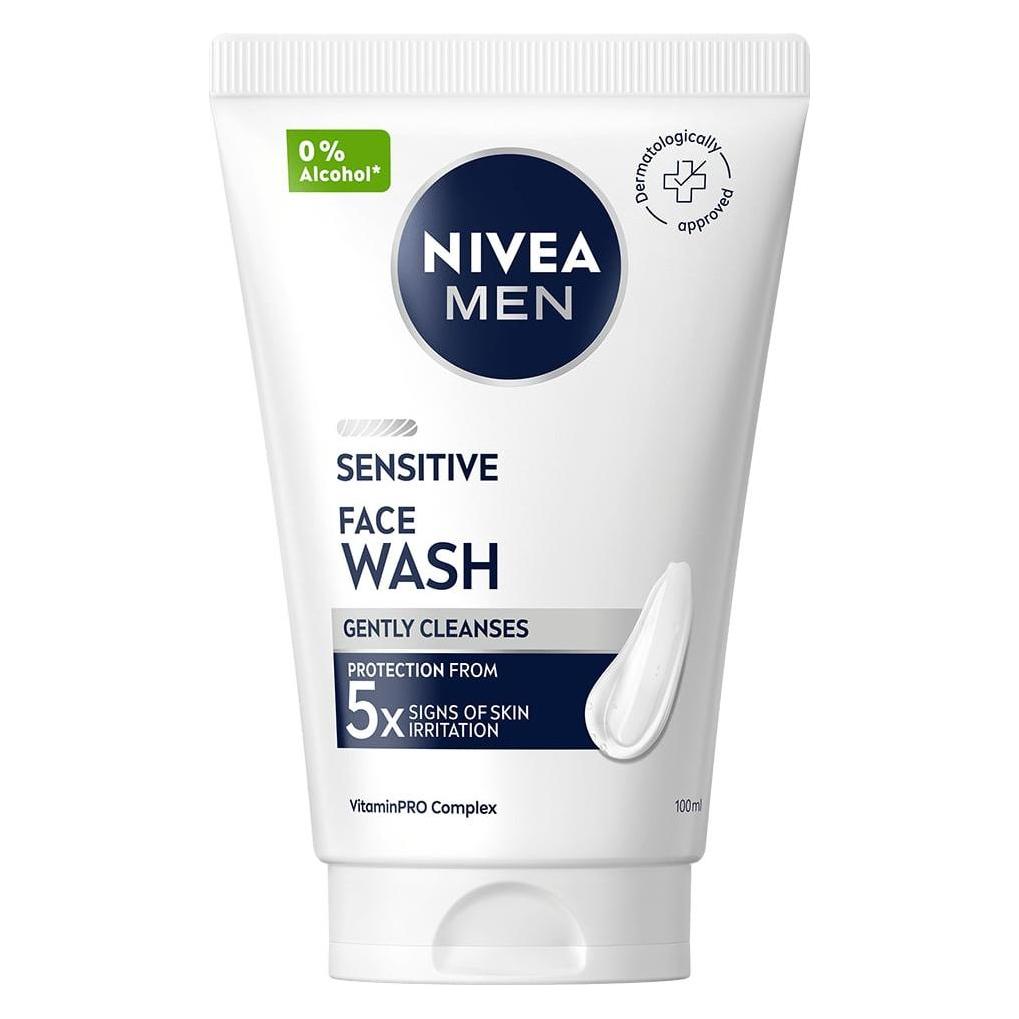 Nivea, Reiniging Van Het Gezicht, Men Sensitive Face Wash Gel 100ml (Reinigende Gel, 100 ml)