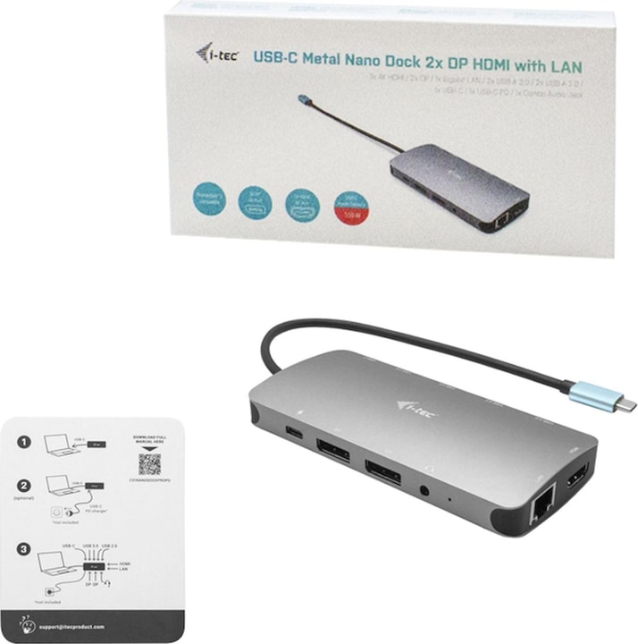 Actual product image i-tec Nano (USB-C, 3 Ports)