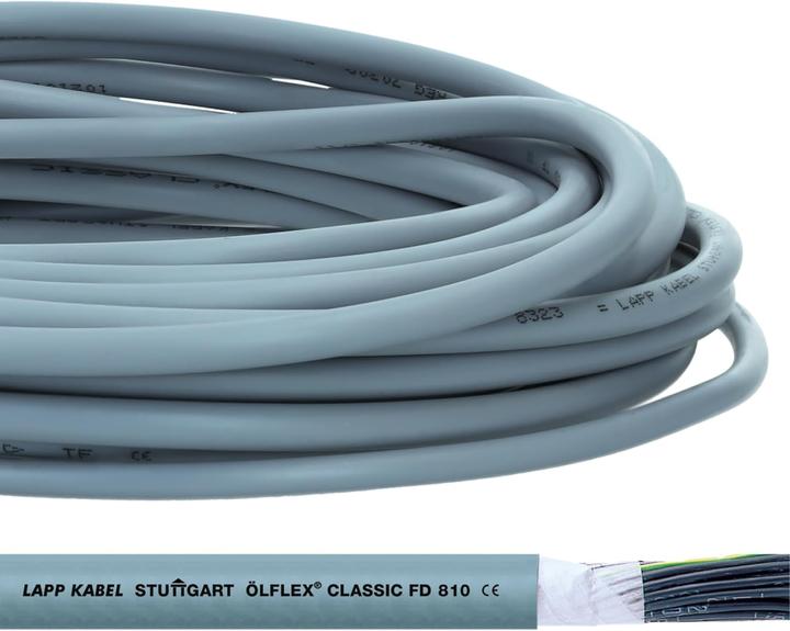 Image du produit Lapp 10 Meter 0026122 ÖLFLEX CLASSIC FD 810 Steuerleitung 5x0,75 mm² grau mit grün-gelbem Schutzleit (10 m)