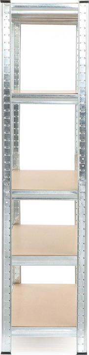 Actual product image Wiltec Heavy-duty galvanised shelving 120x50x204cm Plug-in shelving Workshop shelving Cellar