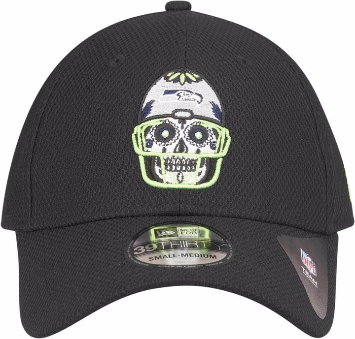 Actual product image New Era 39Thirty Stretchfit Diamond NFL Sugar Skull (XL)