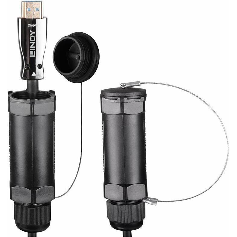 Lindy 50m gepanzert Fibre Optic Hybrid HDMI 8K60 Kabel (50 m, HDMI), Video Kabel