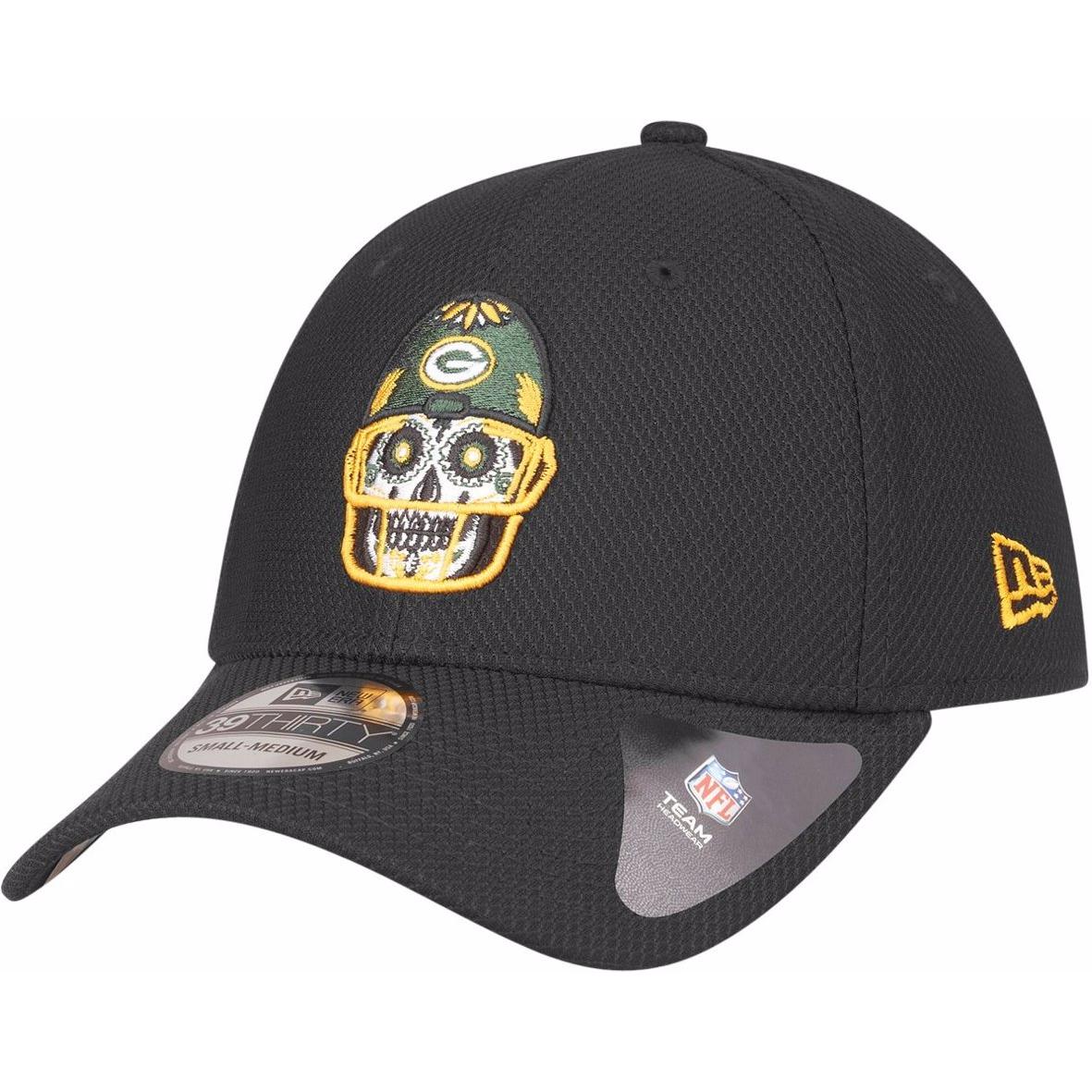 New Era, Herren, Cap, 39Thirty Stretchfit Diamond NFL Sugar Skull, Grün, (M)