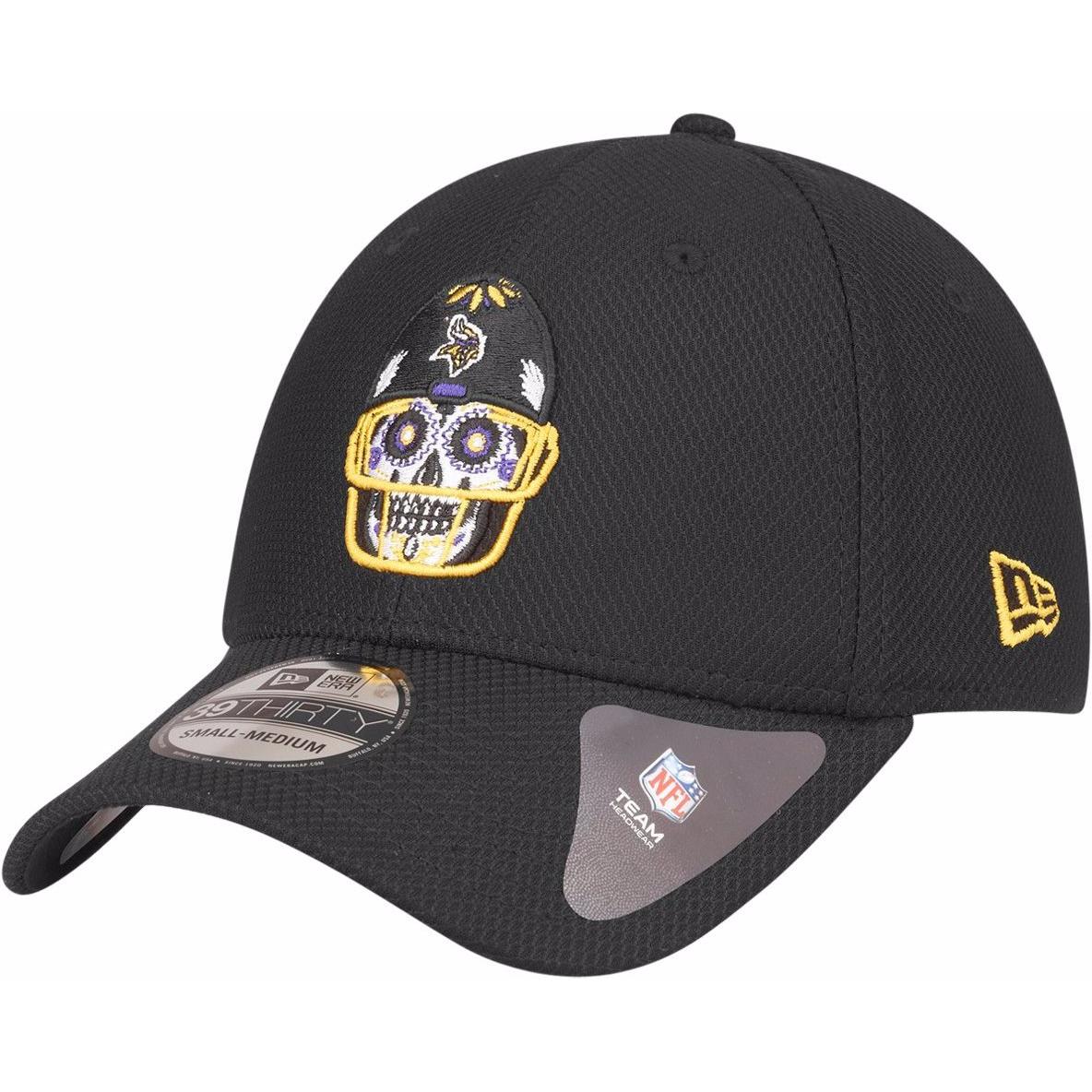 New Era, Herren, Cap, 39Thirty Stretchfit Diamond NFL Sugar Skull, Schwarz, (L)