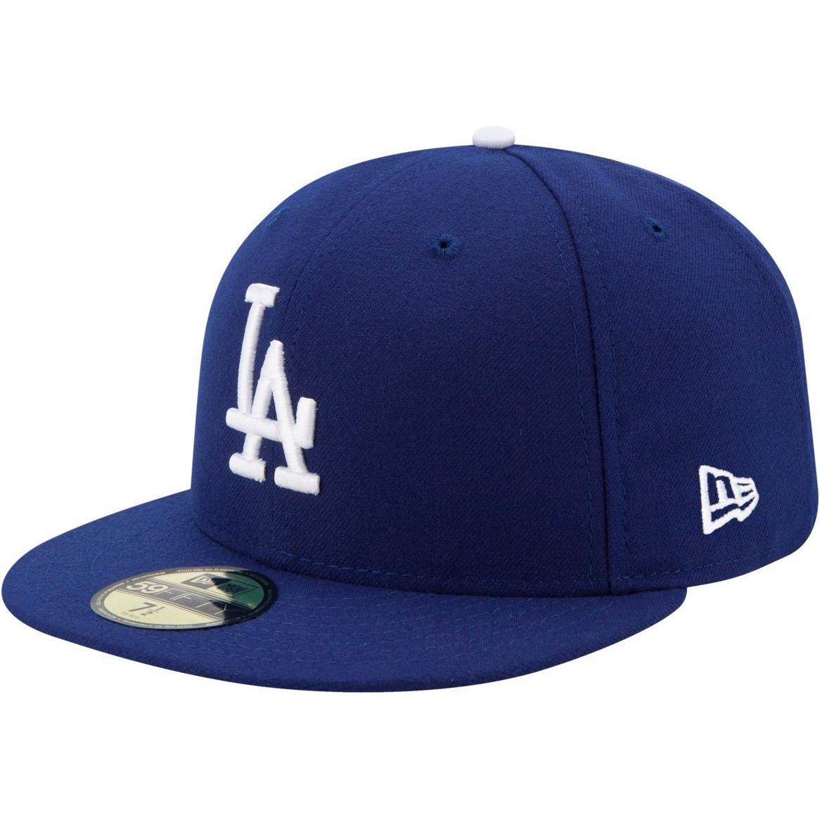 New Era, Herren, Cap, 59Fifty Authentic Onfield Los Angeles Dodgers, Blau, (7 3/8)