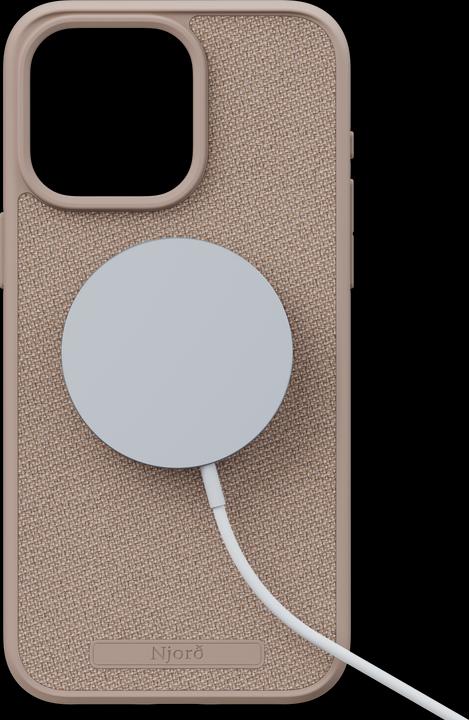 Produktbild Njord Hard-Cover Fabric MagSafe Case Pink Sand (Apple iPhone 15 Pro Max)