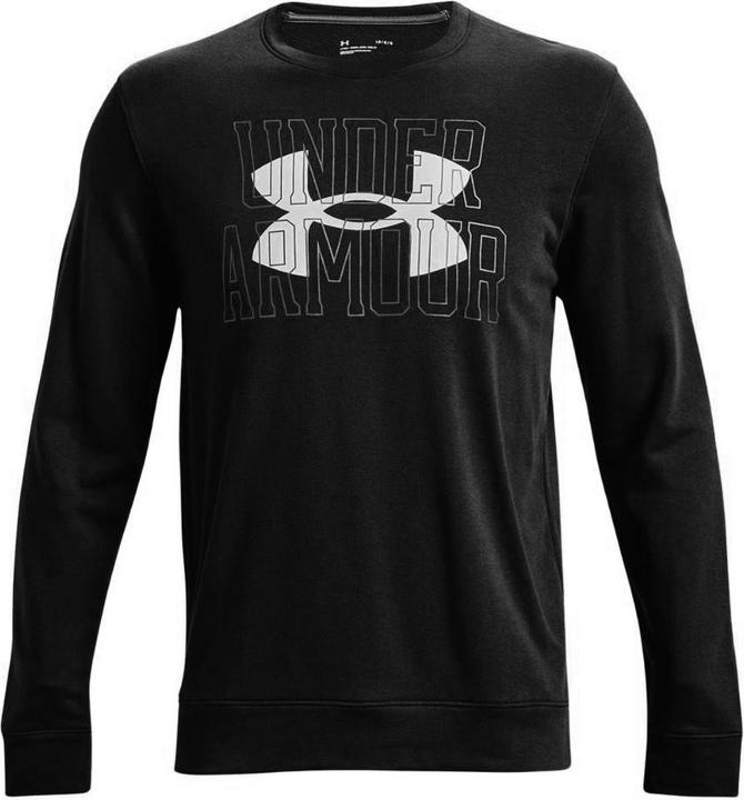 Under Armour UA Rival Terry Logo Crew Herren Sweatshirt schwarz 1370391 001