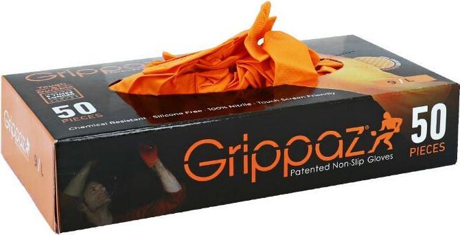 Produktbild Grippaz 246 Orange Nitrilhandschuhe 50 Stück O (M)
