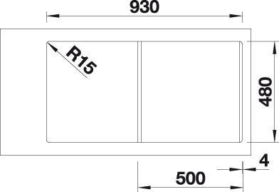 Produktbild Blanco Lexa 5 S (95 cm, 50 cm)