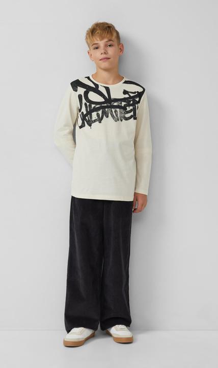 Produktbild s.Oliver T-Shirt Longsleeve mit Graffiti-Print (146, 152)