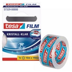 Produktbild tesa 10x tesafilm KRISTALL-KLAR, hochtransparent, alterungsbeständig, mit starker Haftung (15 mm)