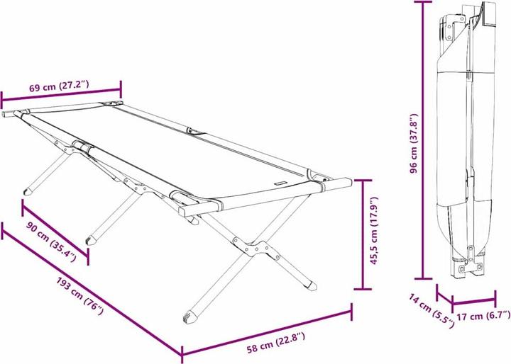 Produktbild vidaXL Klappbett