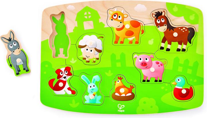 Produktbild Hape Bauernhofpuzzle (9 Teile)