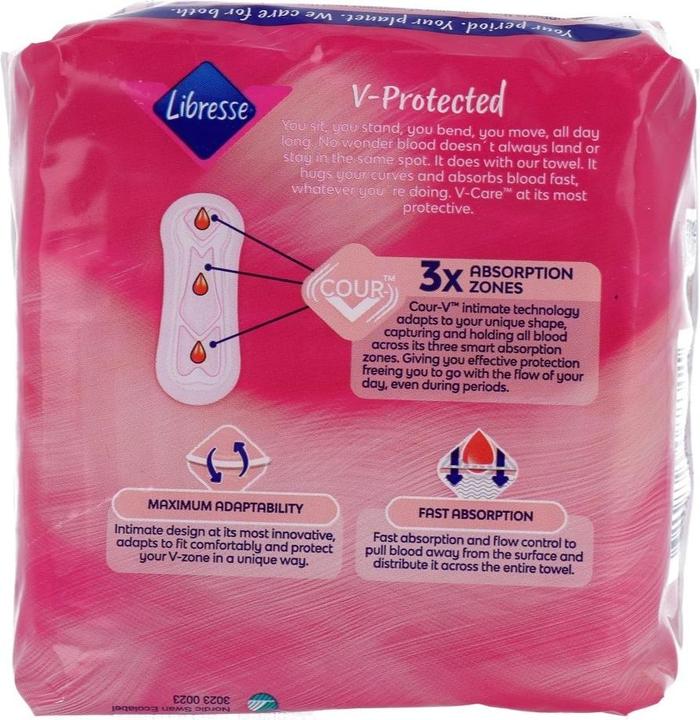 Actual product image Libresse Invisible Normal Sanitary Pads (16x)