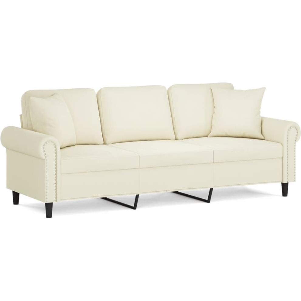 VidaXL, Sofa, 10-tlg. Garten-Lounge-Set mit Kissen (3-Sitzer)