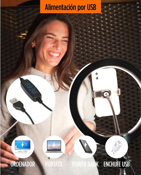 Produktbild KSIX Kit Studio Live Max LED Ring With Floor Tripod 1.60 M For Smartphone (Ringlicht)