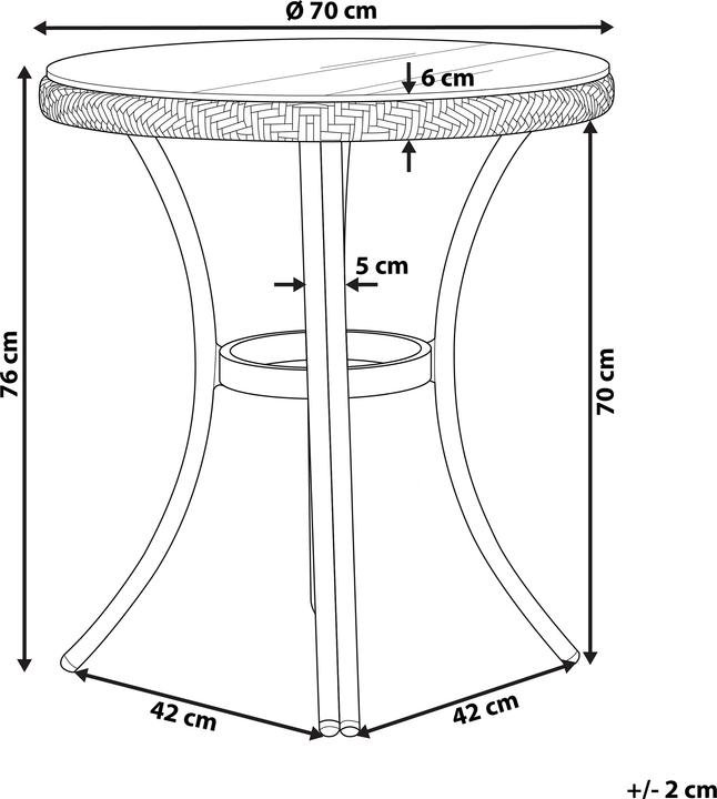 Produktbild Beliani Rifreddo (70 x 76 cm)