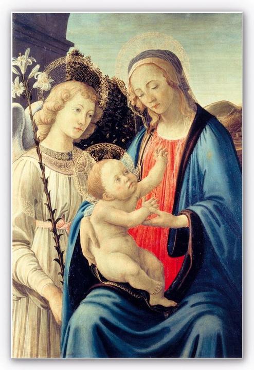 Image du produit Trenddeko Botticelli - Madone avec un enfant et un ange (70 x 100 cm)