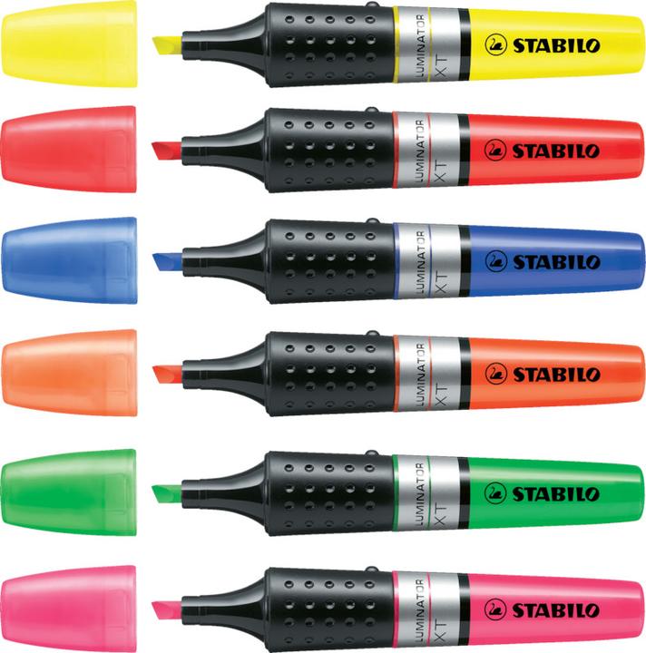 Produktbild STABILO LUMINATOR Textmarker (Orange, Gelb, Grün, Pink, 5 mm, 4 x)