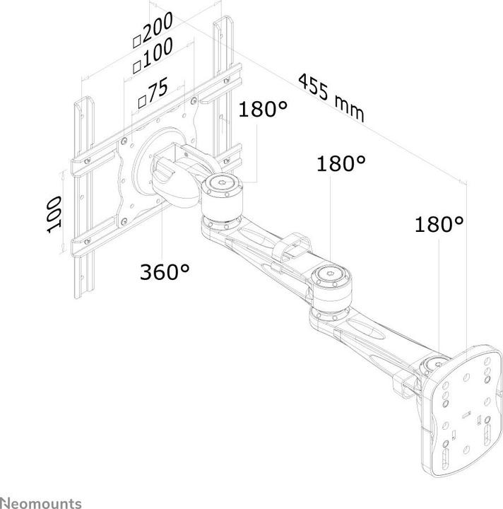 Actual product image Neomounts FPMA-W935, 10-40", 20kg payload, rotatable (Wall, 40")
