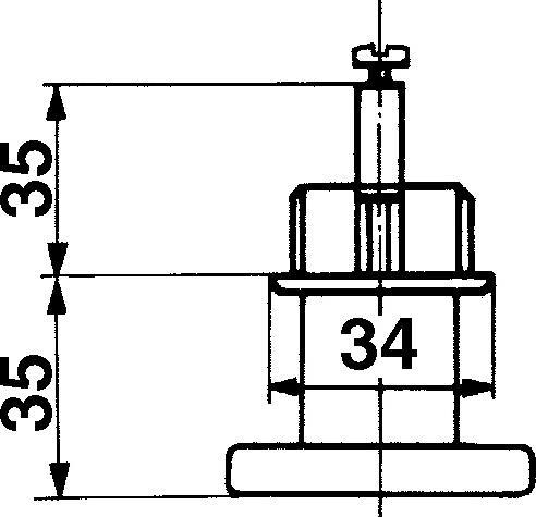 Actual product image Heusser Rotary knobs 3403 / 3404 (Door handle)