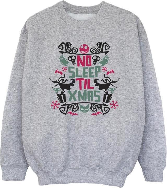 Actual product image Disney Girls The Nightmare Before Christmas No Sleep Til Xmas Sweatshirt (104)